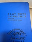Gm Dealer 69 70 71  Chevy Service Labor Manual Ss Camaro Corvette Nova Impala