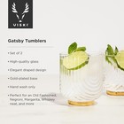 Viski Gatsby Lowball Glasses Set Of 2 - Vintage Drinking Tumblers For Whiskey   