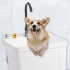 Commercial Utility Sink Laundry Tub With Faucet 19 7 w X 18 9 d White   Black