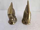 Vintage Brass Pair Tropical Fish Figurines paperweights Detailed Solid Euc