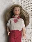 Vintage Lundby Girl W  Heart Shirt Dollhouse Doll