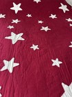 Pottery Barn Farm Red White Americana Star Quilt Queen  88   x88    Hand Quilted