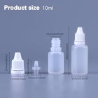 12pcs 10ml White Plastic Empty Squeezable Dropper Bottles Portable Eye Liquid   