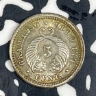 1902 Colombia 5 Centavos Lot c9123 Silver  High Grade  Beautiful  Km 191