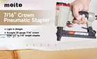 Meite 1022j 20 Gauge 7 16 Inch Crown Pneumatic Staple Gun With 5 000 Pcs Staples