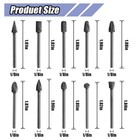 10pcs Carbide Burr Set 1 8  Shank Rotary Tool Rasp Bits For Metal Wood - New