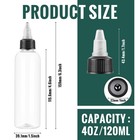 Irenare 200 Pcs 4 Oz Plastic Squeeze Bottles Bulk Hair Oil Applicator Bottles