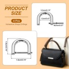 4pcs 1 2  D-rings Screw In Shackle Horseshoe U Shape D Ring Silver