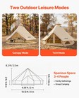 Vevor Oxford Bell Tent 4 M 13 12 Ft Waterproof Camping Yurt Tent With Stove Jack