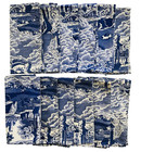 Vtg Estate Lot Blue white Chinoiserie Cloth Napkins set Of 12 asian Scene 19x19 