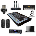 Professional 12 Channels Bluetooth Line Live Mixing Studio Audio Sound Mixer Usb