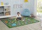 Kids Extra Large Road Map Activity Rug  6   6  L X 4   6  W  City Life green