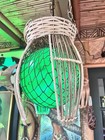 New Rattan Float Lamp W Netting  W green Led Bulb Smokin Tikis Oceanic