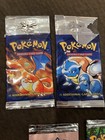 Lot Of 5 Pokemon Booster Pack Wrappers Empty Opened Base Fossil Jungle 
