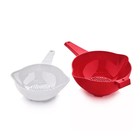 2 New Tupperware Strainers 2 Pc  Set White   Red 1 Qt   2 Qt   Free Shipping    