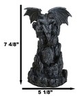 Ebros Dark Rocky Mountain Chernos Dragon Backflow Incense Tower Burner Statue