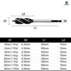 1pc 10-35mm Auger Drill Bit 4flutes For Wood Plywood Plastic Fit Dewalt