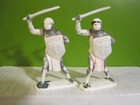 Marx Recast Robin Hood Castle Playset White Knights 60mm Plastic Toy Soldiers