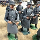 Vintage 54mm Wwii German Infantry Soldiers Officer Patrol X7