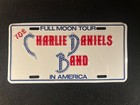 Vintage Charlie Daniel   s Band Country Music Concert Tour Metal License Plate Tag