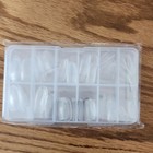 Clear Full Cover Oval Long Nail Tips  Natural Effect  Plastic  With Box