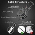 2 Pack Retractable Keychain Heavy Duty Carabiner Badge Holder With Magnetic C   