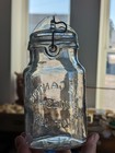 Clear Quart Canton Domestic 1889 Mason Fruit Jar W original Clamp Lid