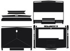 Laptop Protector Sticker Glitter Skin Cover For Alienware 15 R3 Alw15c 2016-2017