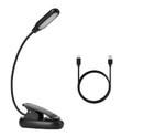 Rechargeable Book Light Mini Led Reading Light Flexible Easy Clip Lamp Portable