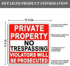 4 Pack Large No Trespassing Signs Private Property  9 5 Inch X 9 5 Inch Private