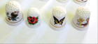 Vintage Porcelain Thimbles Lot Of 12 Various Subjects  2