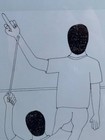 Original  hand Puppet  Humorous Drawing Sketch On Paper Professionally Framed