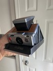 Polaroid Sx-70 Land Camera Folding Instant Camera Brown Leather W  Case Flashbar