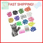 Ymccool 100pcs Cat Nail Caps tips Pet Cat Kitten Paws Covers Control Paws Of 10 