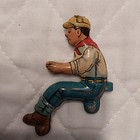 30s Vintage Marx Reverse Climbing Tractor Tin Litho Driver