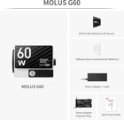 Zhiyun Molus G60 60w Led Video Light Bowens Mount Photography Lighting 2700-6500