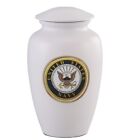 Elegant Navy Cremation Urn For Human Ashes Adult Size  Suitable For Male Female