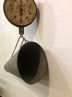 Vintage Hanging Penn Mfg Co  Poultry Chicken Food Scale W  Galvanized Metal Cone