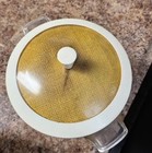 Vintage Raffia Ware 1960s Mid Century Modern Plastic Ice Bucket Cooler Yellow