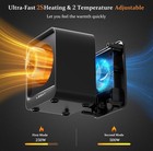 New Lerat Personal Small Electric Space Heater 500 Watts High Output 125v 2speed