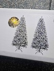 7 Ft Pre Lit Flocked Granger Fir Christmas Tree White Led Lights