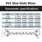 1 2 Inch Static Mixer For Gas-liquid Mixing  1 2inch  Transparent