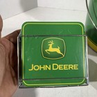 John Deere 3 Lot Tin Beverage Bucket Tin   Ceramic Drink Coasters