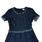 Rebecca Taylor Women s Dress Black Tweed tapestry W  Raw-edge Fringe  Lined Sz 4