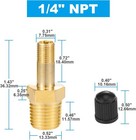 4 Pcs Brass Air Inflator Adapter  1 4  Npt  m  To Standard Schrader Valve  m  
