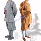 Shaolin Monk Kung Fu Uniform Buddhist Robe Meditation Wing Chun Tai Chi Suit