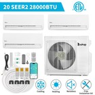 28000 Btu 4-in-1 3 Zone Ductless Mini Split Air Conditioner Inverter Heat Wifi