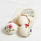 Wildflower Unscented Wool Dryer Balls With Bag        Set Of 3     