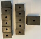 Set  5     Vintage Metal Letterpress Furniture 12 Solid Pieces 1 3 Lbs