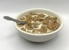 Faux Fake Realistic Food Shredded Wheat Cereal Bowl Spoon Breakfast Stage Prop